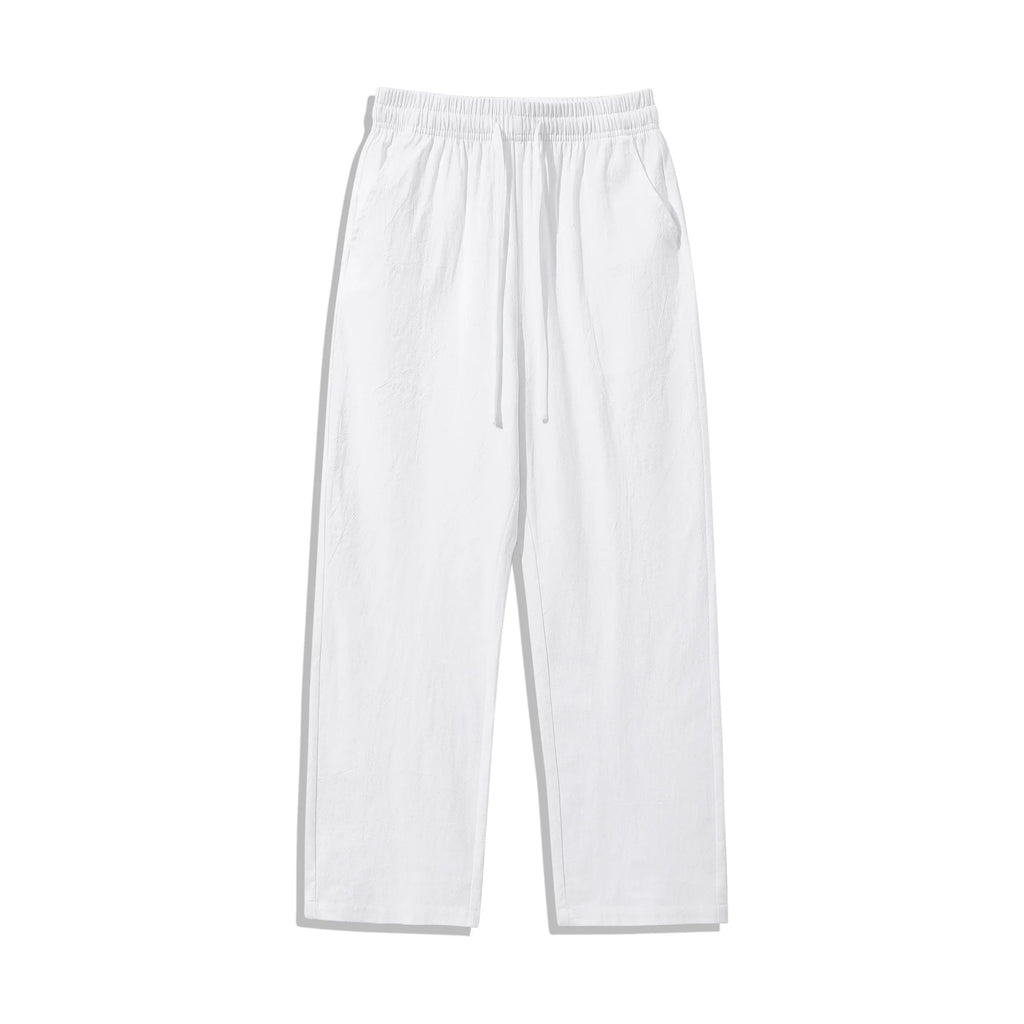 Ultimate Comfort: 4-Pack 100% Cotton Linen Wide Leg Pants for Men & Women - Summer Casual, Breathable, and Stylish!