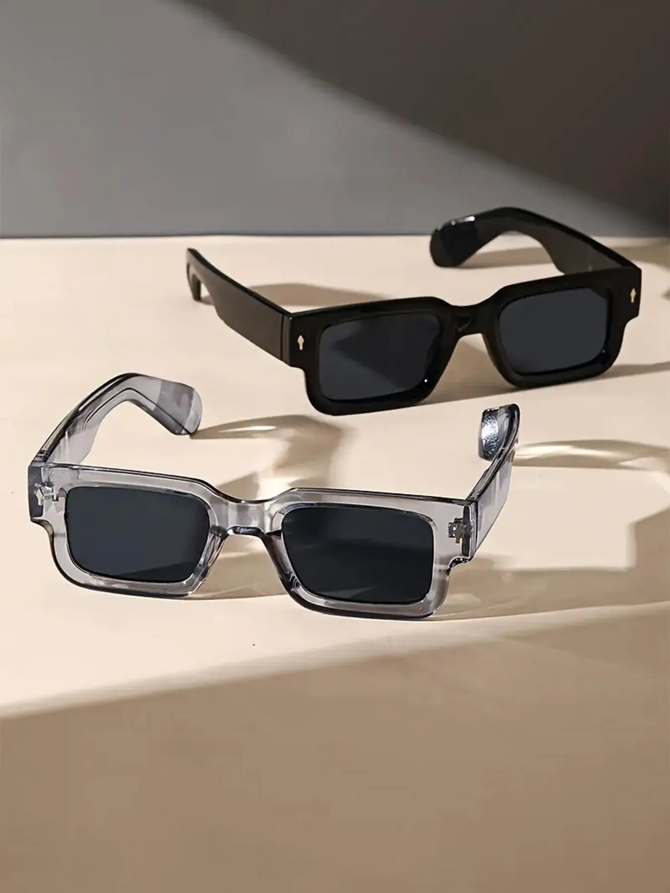 Unisex Vintage Square Frame Eyeglasses, Trendy Casual Clear Eyewear for Everyday Use, Fashion Accessories for Outdoor Activities, Stylish Glasses