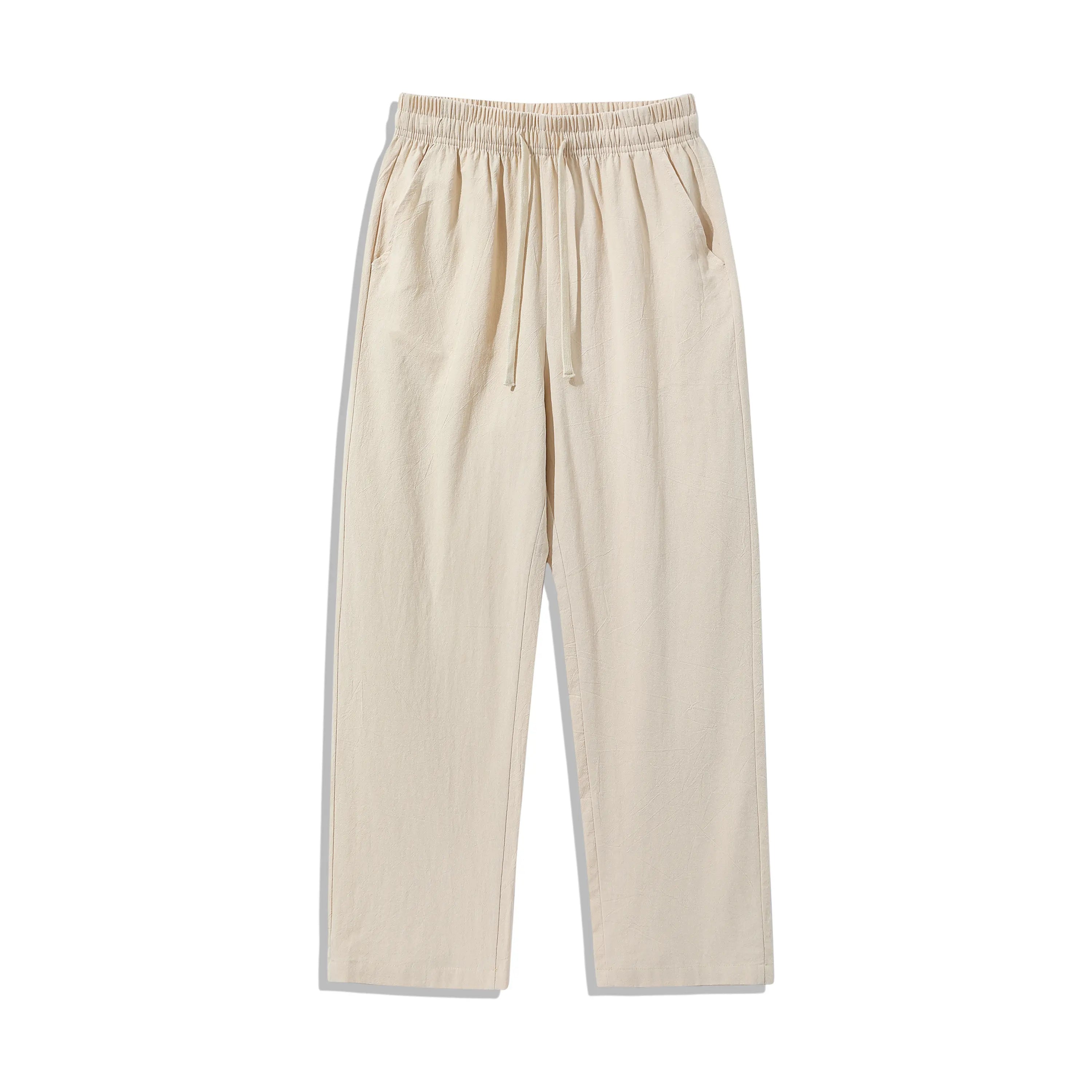 Ultimate Comfort: 4-Pack 100% Cotton Linen Wide Leg Pants for Men & Women - Summer Casual, Breathable, and Stylish!