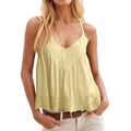 Summervibes Yousify Women'S Y2K Lace Cami Tops V Neck Babydoll Spaghetti Strap Going Out Tops Summer Cute Floral Flowy Camisole Shirts Womenswear Sleeveless